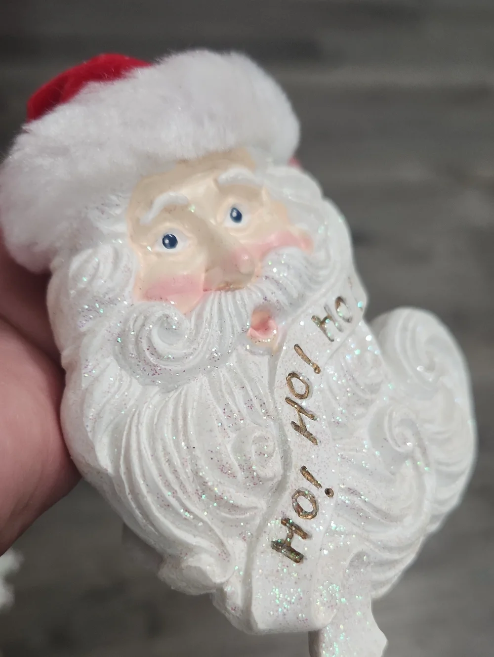 Holiday Santa Face Ornament- Festive Home  Decor